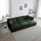 Oval Coffee Table | Antique Black | Thick Vertical Feet & Rounded Edges