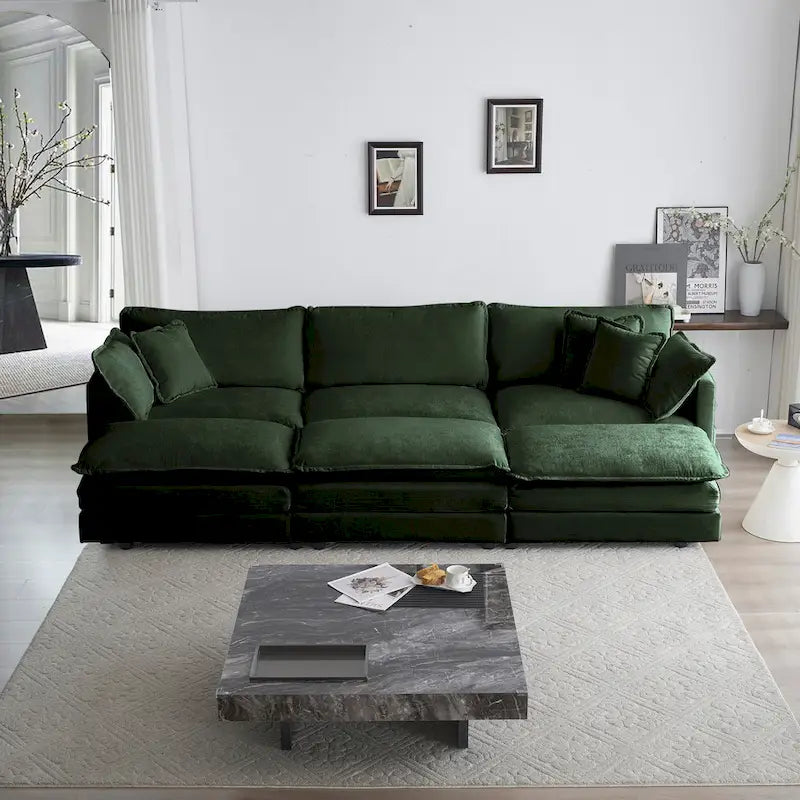 Oval Coffee Table | Antique Black | Thick Vertical Feet & Rounded Edges