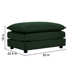 Oval Coffee Table | Antique Black | Thick Vertical Feet & Rounded Edges