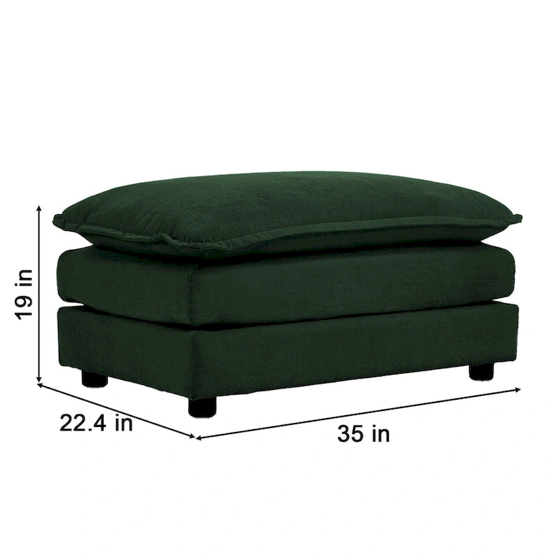 Oval Coffee Table | Antique Black | Thick Vertical Feet & Rounded Edges