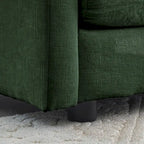 Oval Coffee Table | Antique Black | Thick Vertical Feet & Rounded Edges