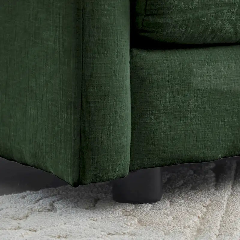 Oval Coffee Table | Antique Black | Thick Vertical Feet & Rounded Edges