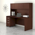 72" Office Desk with Hutch & 3-Drawer Mobile File Cabinet
