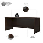 72" Office Desk with Hutch & 3-Drawer Mobile File Cabinet