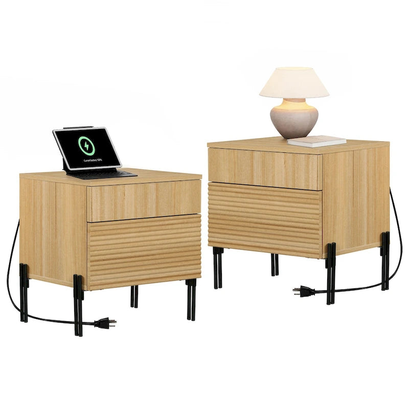 Freestanding Bathroom Linen Cabinet with 2 Doors & Countertop | White