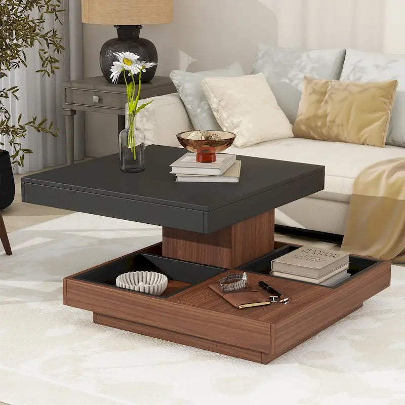 Mission Style Coffee Table with Bottom Shelf | Multiple Finishes