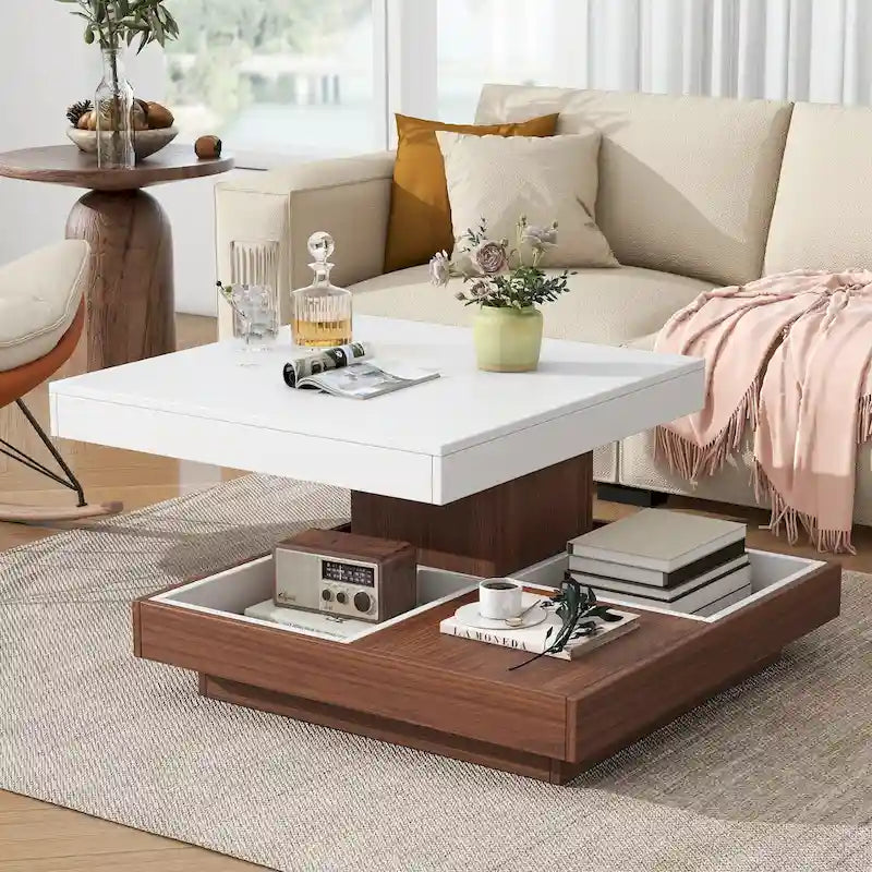 Mission Style Coffee Table with Bottom Shelf | Multiple Finishes