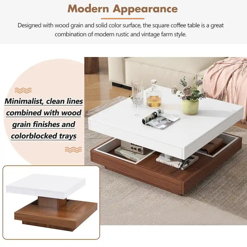 Mission Style Coffee Table with Bottom Shelf | Multiple Finishes
