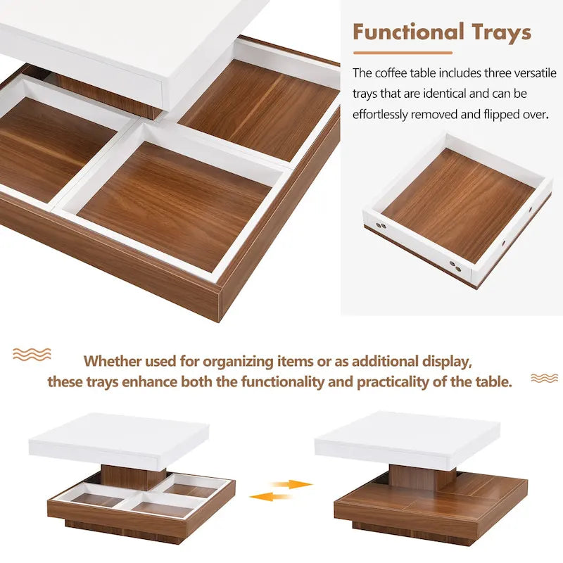 Mission Style Coffee Table with Bottom Shelf | Multiple Finishes