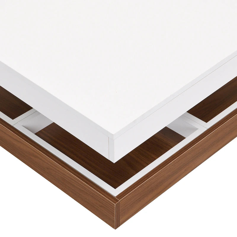 Mission Style Coffee Table with Bottom Shelf | Multiple Finishes