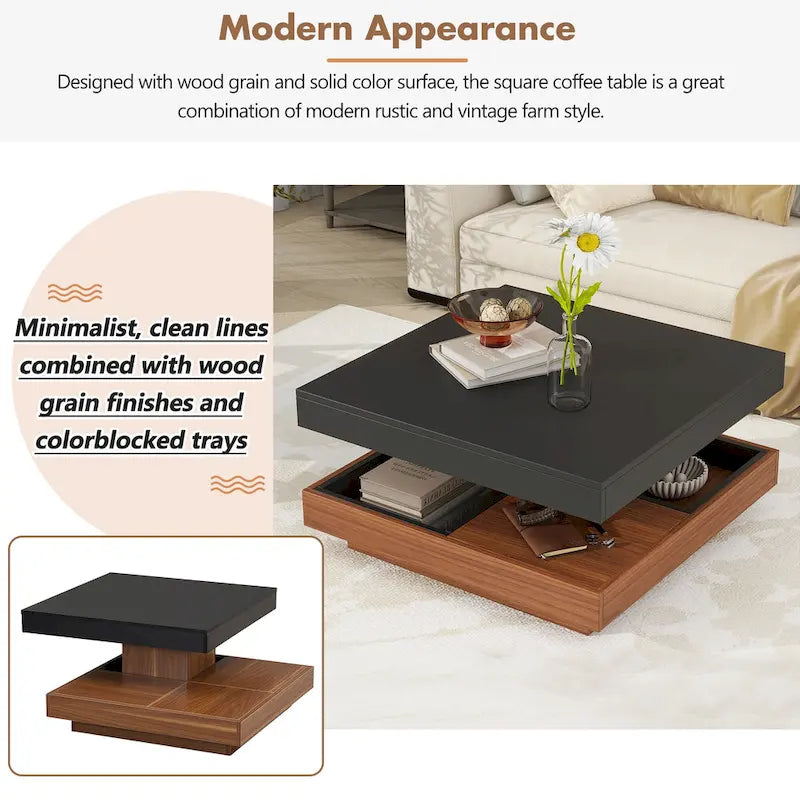 Mission Style Coffee Table with Bottom Shelf | Multiple Finishes