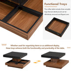 Mission Style Coffee Table with Bottom Shelf | Multiple Finishes
