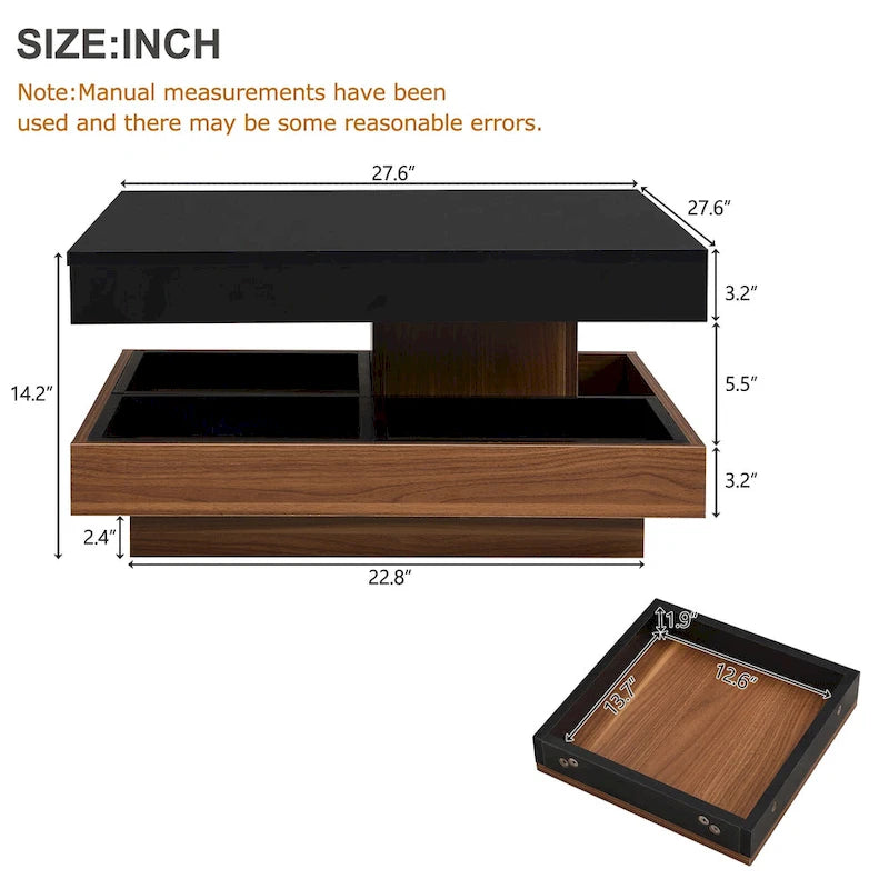 Mission Style Coffee Table with Bottom Shelf | Multiple Finishes