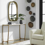 Hollywood Regency Round Mirrored Coffee Table | 31.5" Diameter