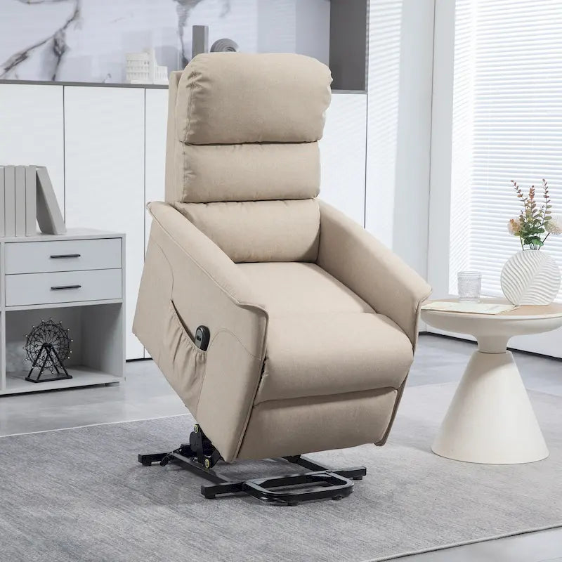 Electric Lift Recliner Chair for Seniors | Remote Control & Side Pockets