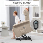 Electric Lift Recliner Chair for Seniors | Remote Control & Side Pockets