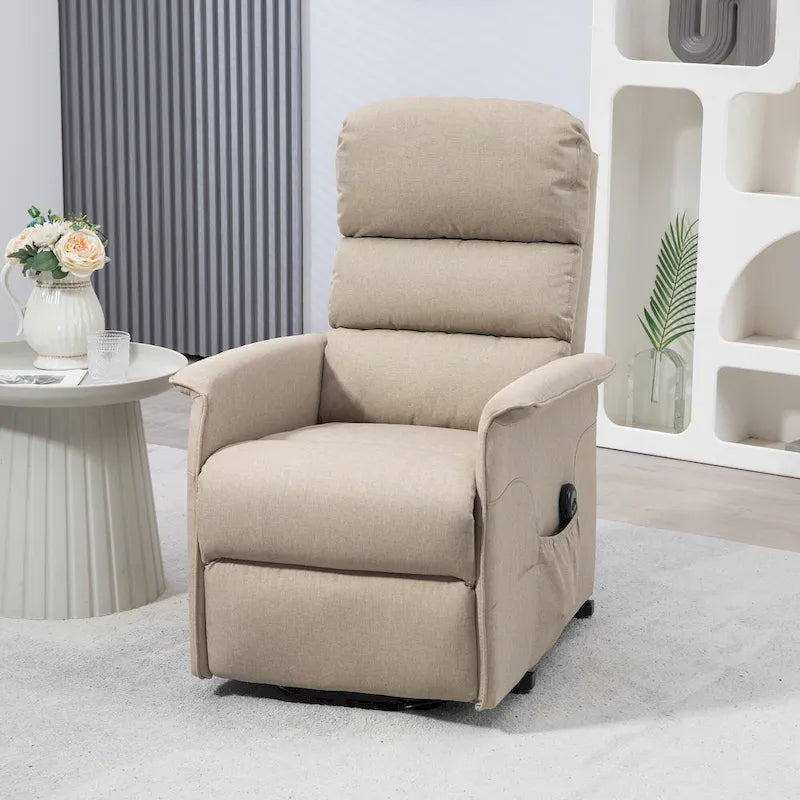 Electric Lift Recliner Chair for Seniors | Remote Control & Side Pockets