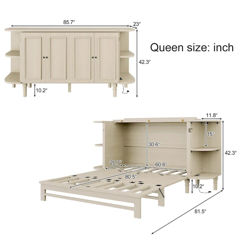 Solid Wood Extendable Dining Table with Queen Anne Chairs | Grey Oak