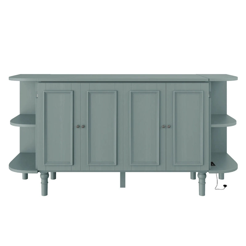 Solid Wood Extendable Dining Table with Queen Anne Chairs | Grey Oak