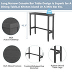 Farmhouse Dining Table with 2 Bar Chairs | Solid Acacia Wood