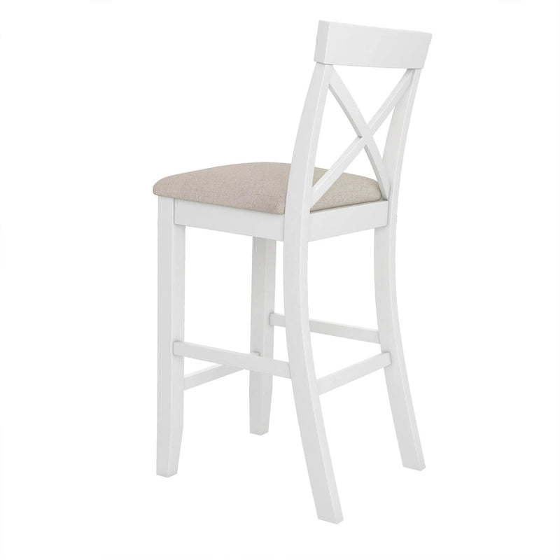 Farmhouse Dining Table with 2 Bar Chairs | Solid Acacia Wood