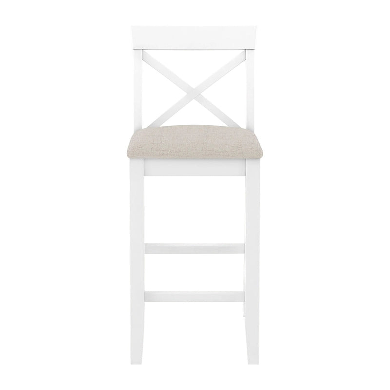 Farmhouse Dining Table with 2 Bar Chairs | Solid Acacia Wood