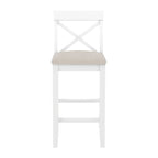 Farmhouse Dining Table with 2 Bar Chairs | Solid Acacia Wood