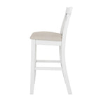 Farmhouse Dining Table with 2 Bar Chairs | Solid Acacia Wood