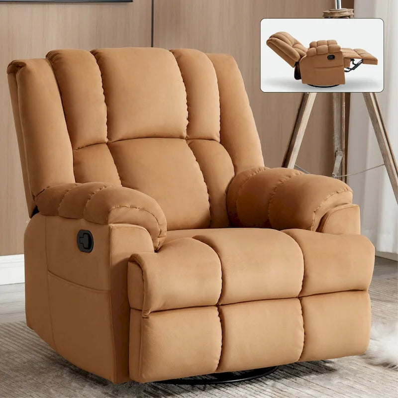 Modern Boucle 4-Seater Sectional Sofa | ARC Armrest & 4 Pillows