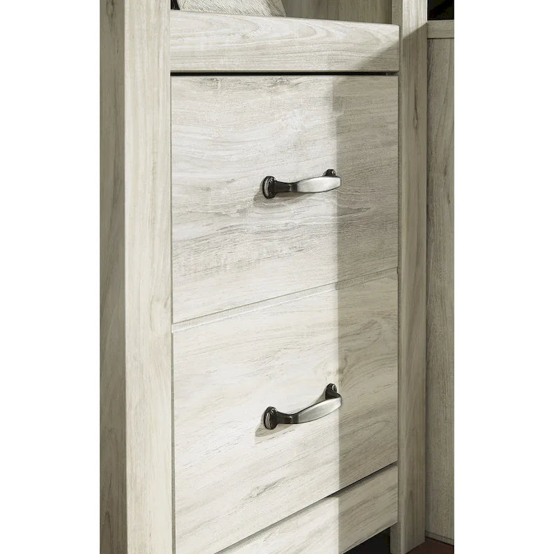 Whitewash Entertainment Center with Electric Fireplace 103.5"W x 19.5"D x 72.25"H