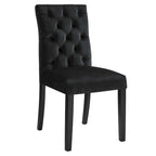 Mottled Fabric Accent Chairs with Black Wood Legs | 2 Chairs