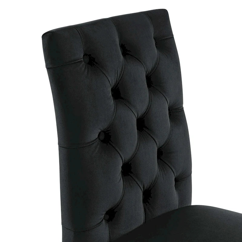 Mottled Fabric Accent Chairs with Black Wood Legs | 2 Chairs