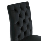Mottled Fabric Accent Chairs with Black Wood Legs | 2 Chairs