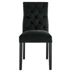Mottled Fabric Accent Chairs with Black Wood Legs | 2 Chairs