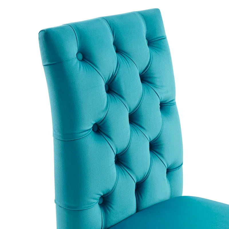 Mottled Fabric Accent Chairs with Black Wood Legs | 2 Chairs
