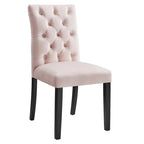 Mottled Fabric Accent Chairs with Black Wood Legs | 2 Chairs
