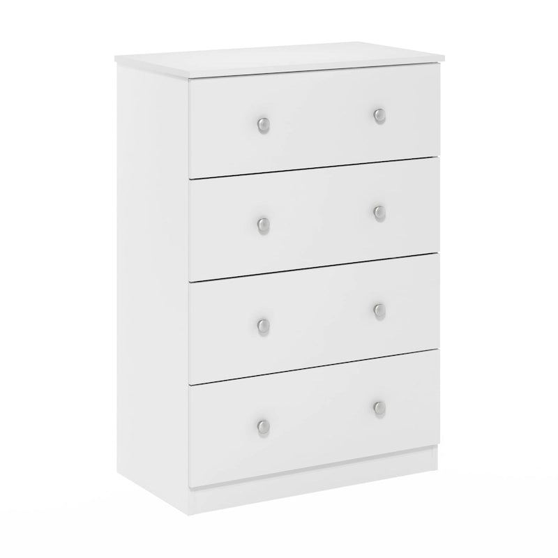 Fluted Nightstand with Charging Station & 2 Push-Open Drawers | Oak