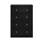 Fluted Nightstand with Charging Station & 2 Push-Open Drawers | Oak