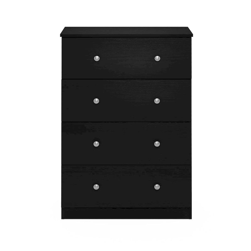 Fluted Nightstand with Charging Station & 2 Push-Open Drawers | Oak