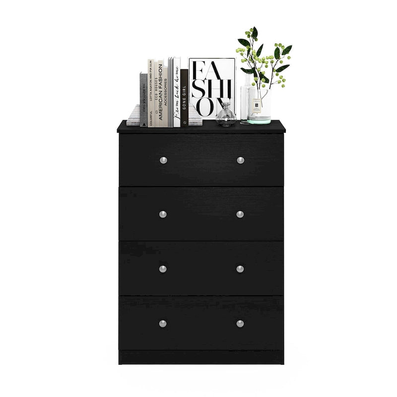 Fluted Nightstand with Charging Station & 2 Push-Open Drawers | Oak