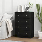 Fluted Nightstand with Charging Station & 2 Push-Open Drawers | Oak