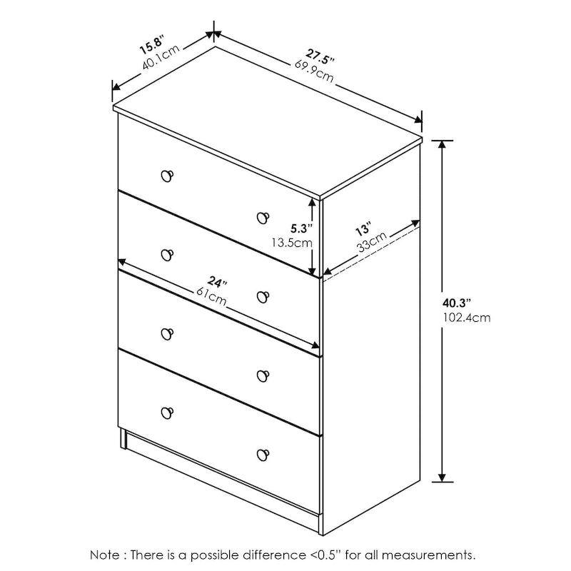 Fluted Nightstand with Charging Station & 2 Push-Open Drawers | Oak