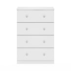Fluted Nightstand with Charging Station & 2 Push-Open Drawers | Oak