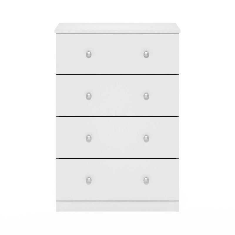 Fluted Nightstand with Charging Station & 2 Push-Open Drawers | Oak