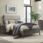 Queen Platform Bed | Rattan Headboard, 2 Drawers & Pull-Out Trundle