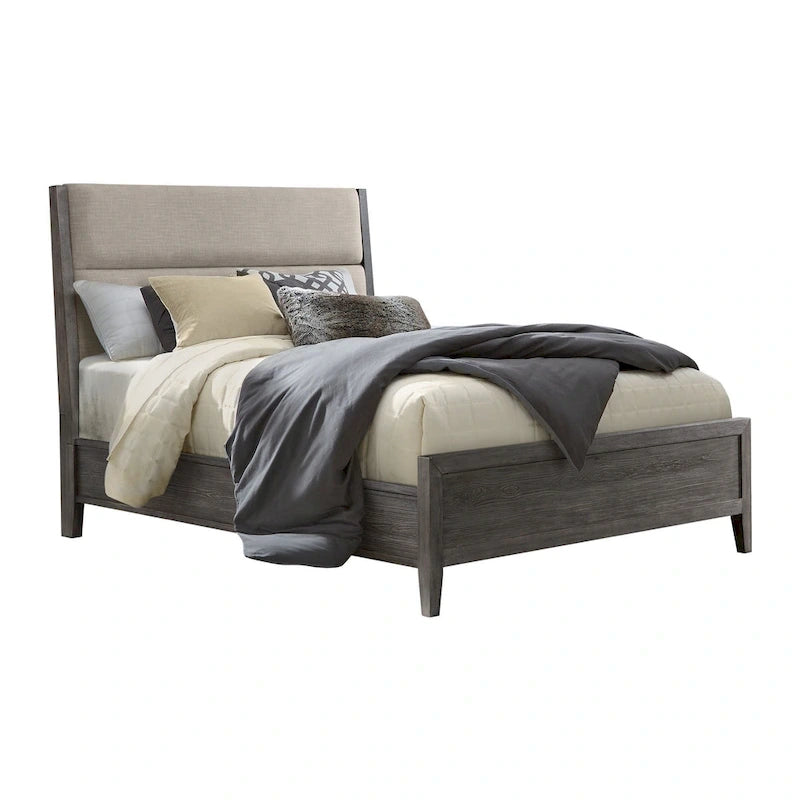 Queen Platform Bed | Rattan Headboard, 2 Drawers & Pull-Out Trundle