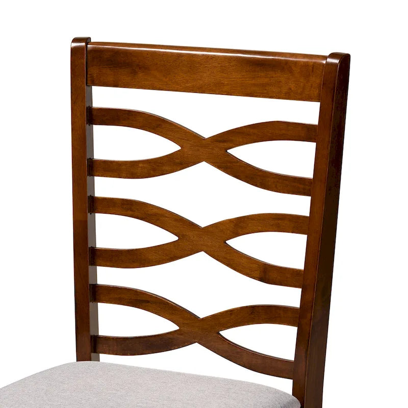 Mila Modern 7-Piece Dining Table with 6 Chairs | Walnut & Oak