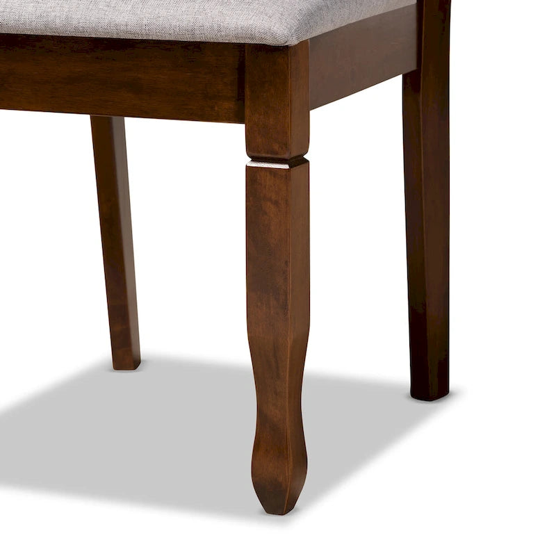 Mila Modern 7-Piece Dining Table with 6 Chairs | Walnut & Oak