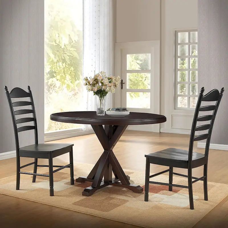 Monet Round Dining Table | X-Base Pedestal | Seats 4 | 48"W