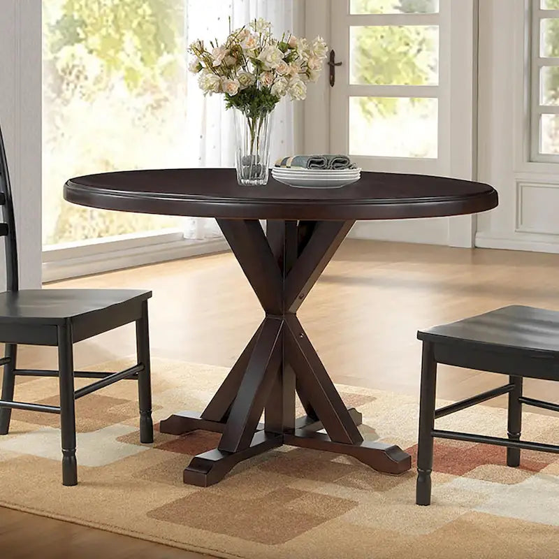 Monet Round Dining Table | X-Base Pedestal | Seats 4 | 48"W